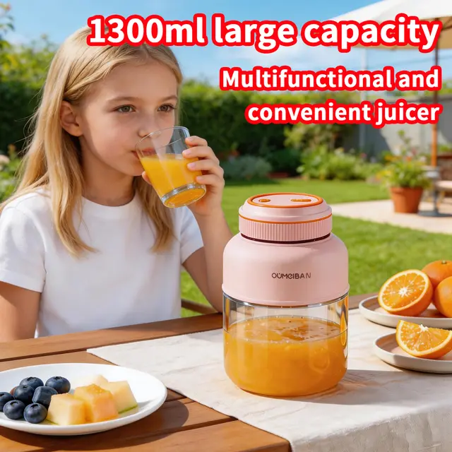 High Aesthetic 1300ml Large Capacity USB Rechargeable Portable