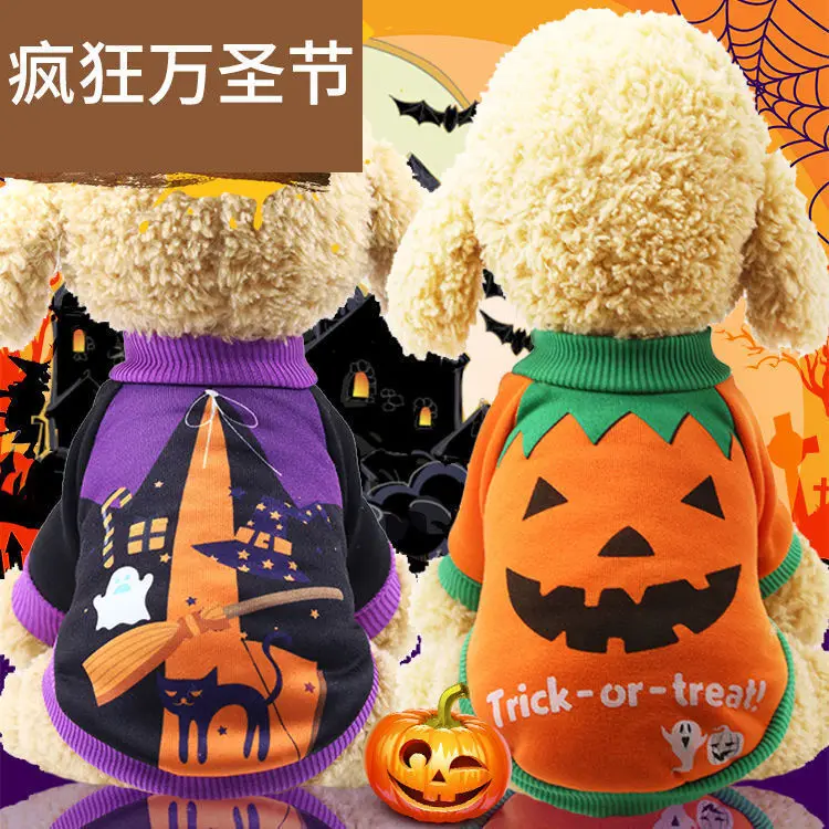 Halloween Uniform Funny Cat Dog Pet Autumn/Winter Pumpkin Spider Bat Transformation Dress Up Dog Costume