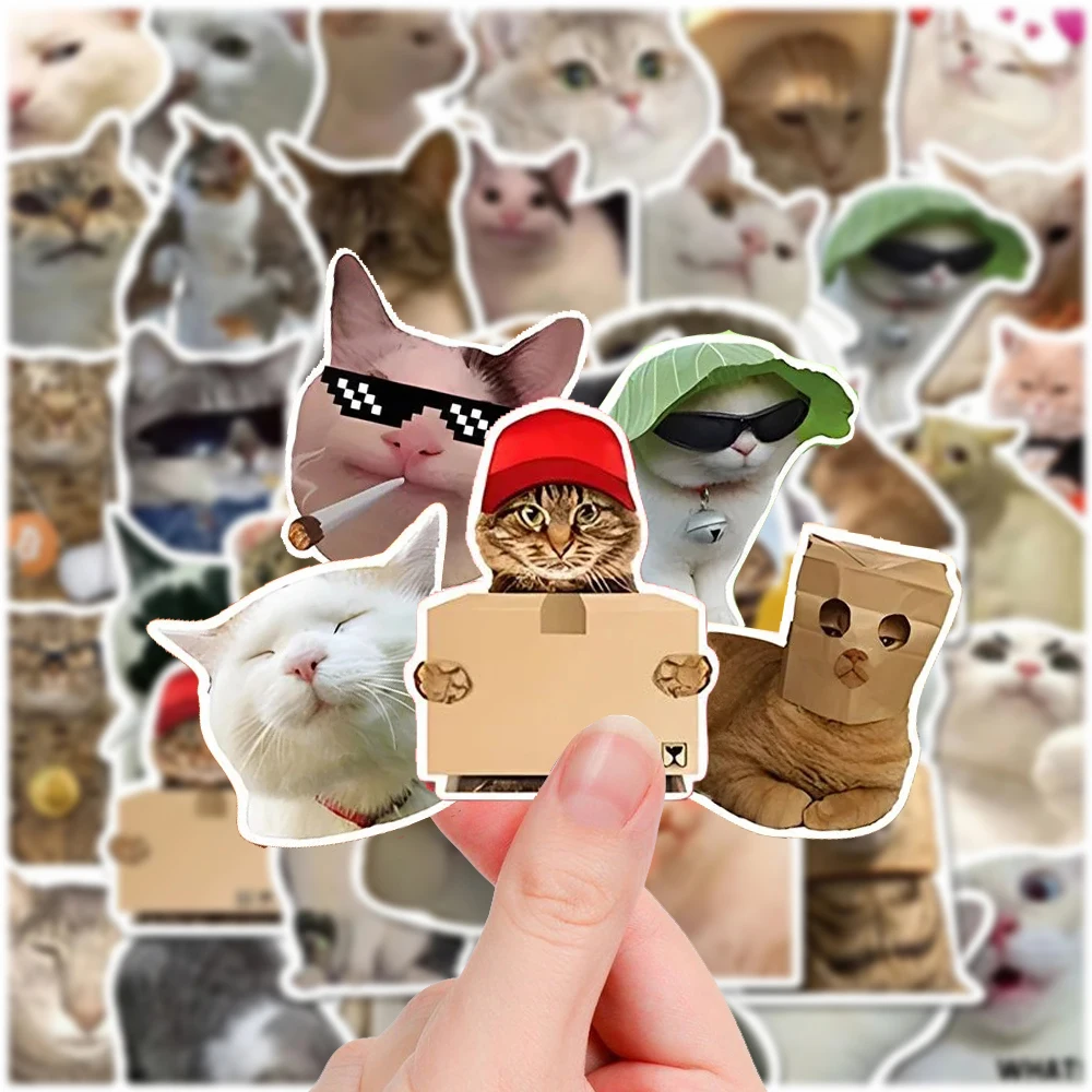 

10/30/50pcs Hot Classic Cat MEME Stickers Cute Cartoon Decoration Sticker DIY Laptop Skateboard Suitcase Funny Sticker for Gifts