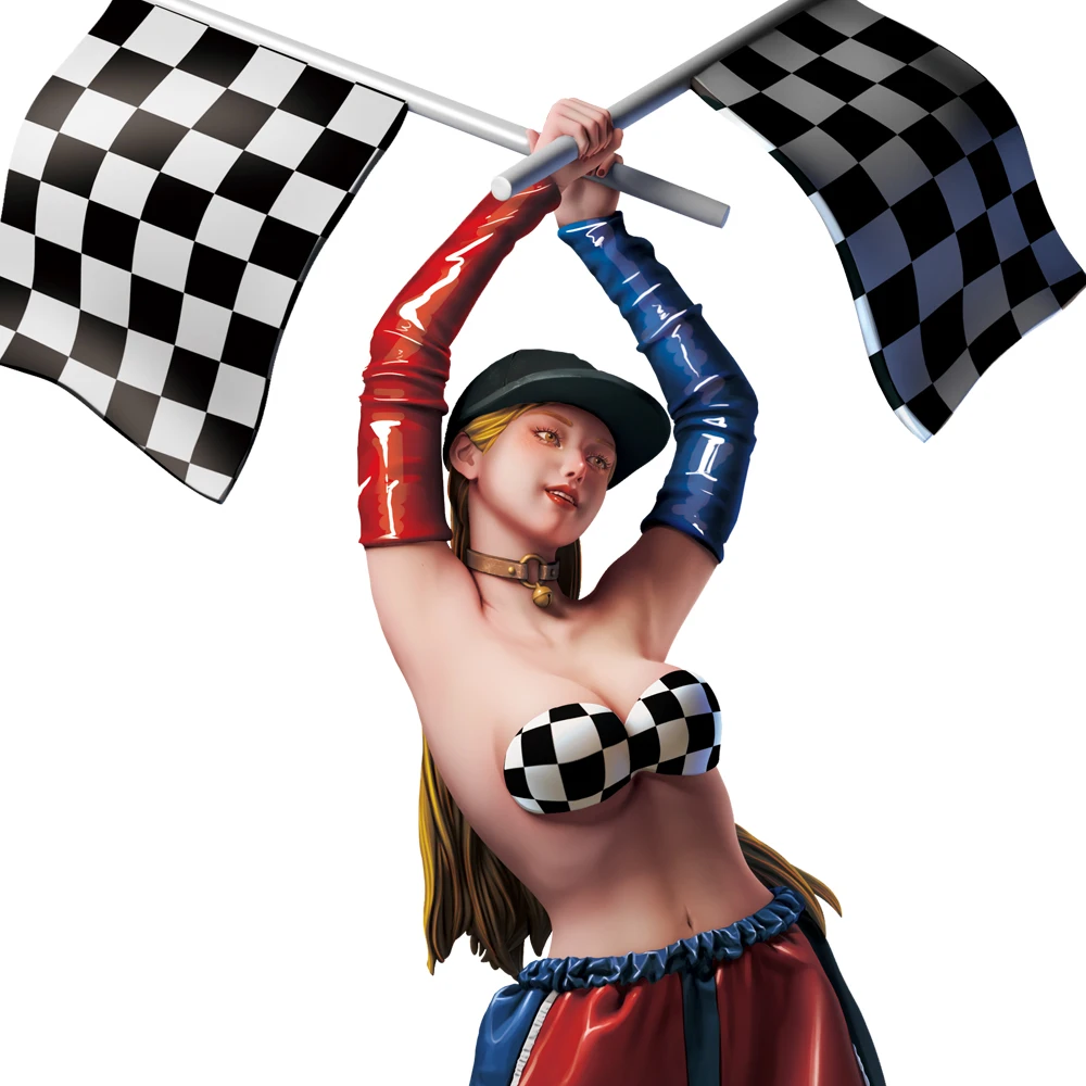 OceanCosmos miniatures, Original, Racing Girl, American racing culture, Sexy girl, Resin unpainted Model kit figure GK