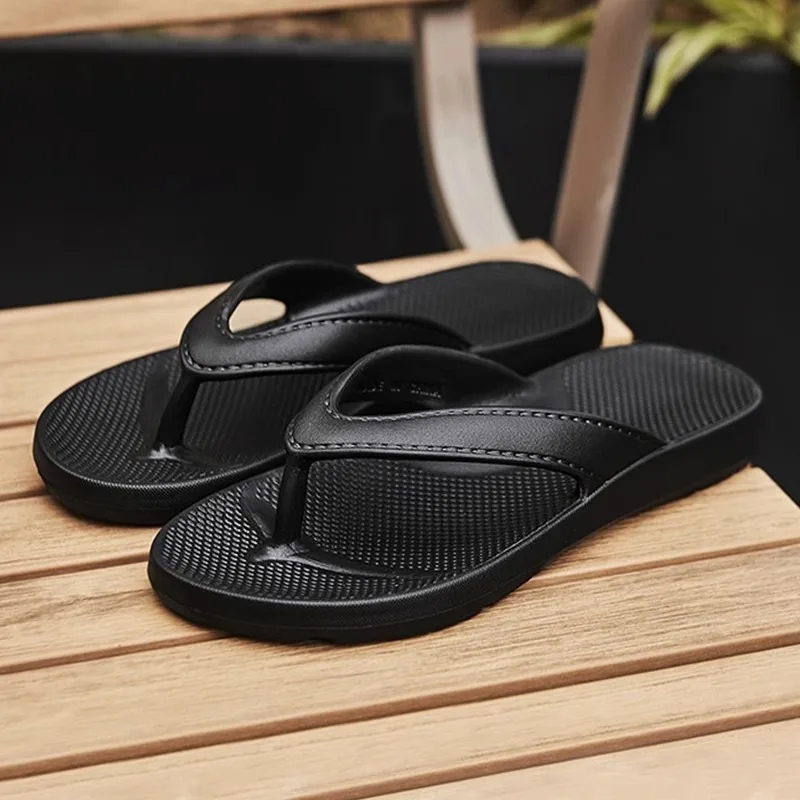Soft-soled Non-slip Casual Flip-flops, Couples' Fashionable Sandals, Summer Beach Home Bathroom Versatile Slippers