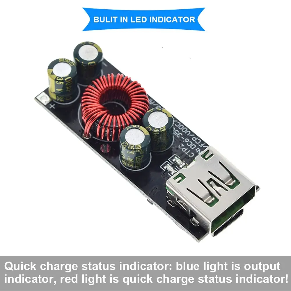 6-35V QC4.0 QC3.0 Moduł szybkiego ładowania USB typu C Moduł konwertera obniżającego napięcie