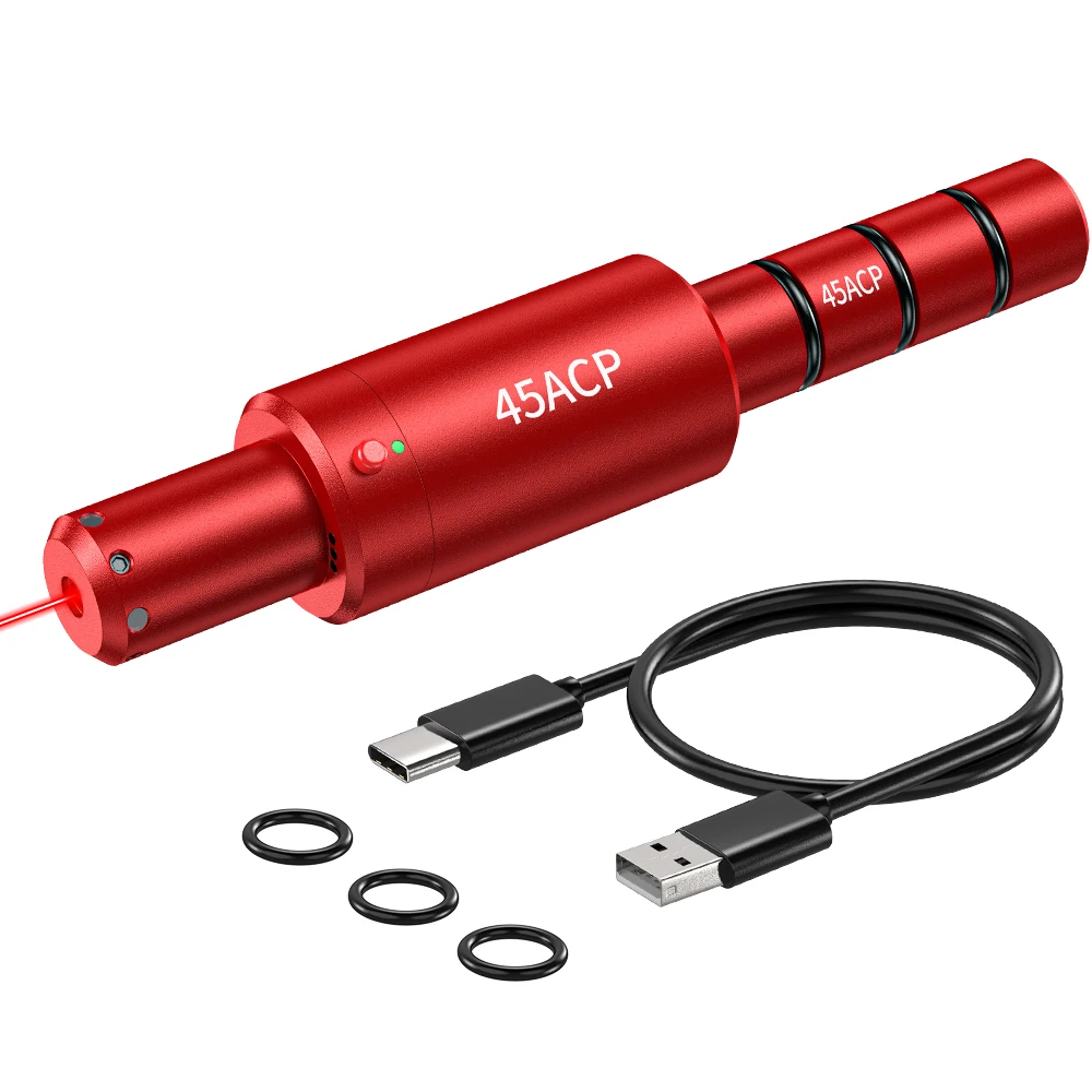 

45ACP dual-purpose magnetic suction laser training bullet, red dot laser training bullet, dry powder laser training bullet