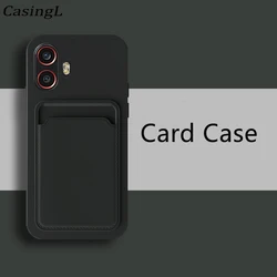 Case For Samsung Galaxy XCover 6 Pro Liquid Silicone Protection Shell Back Card Cover Samsung X Cover 6 Pro Wallet Phone Case