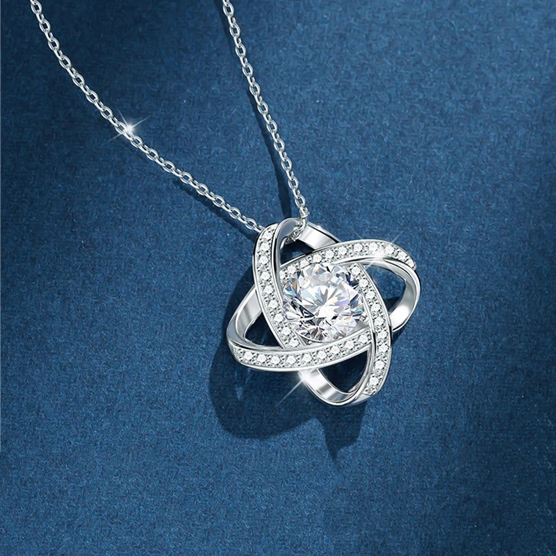 Cubic Zirconia Love Knot Colar, Para Minha Incrível Filha, Presente De Aniversário, Presente De Graduação, Presente De Natal