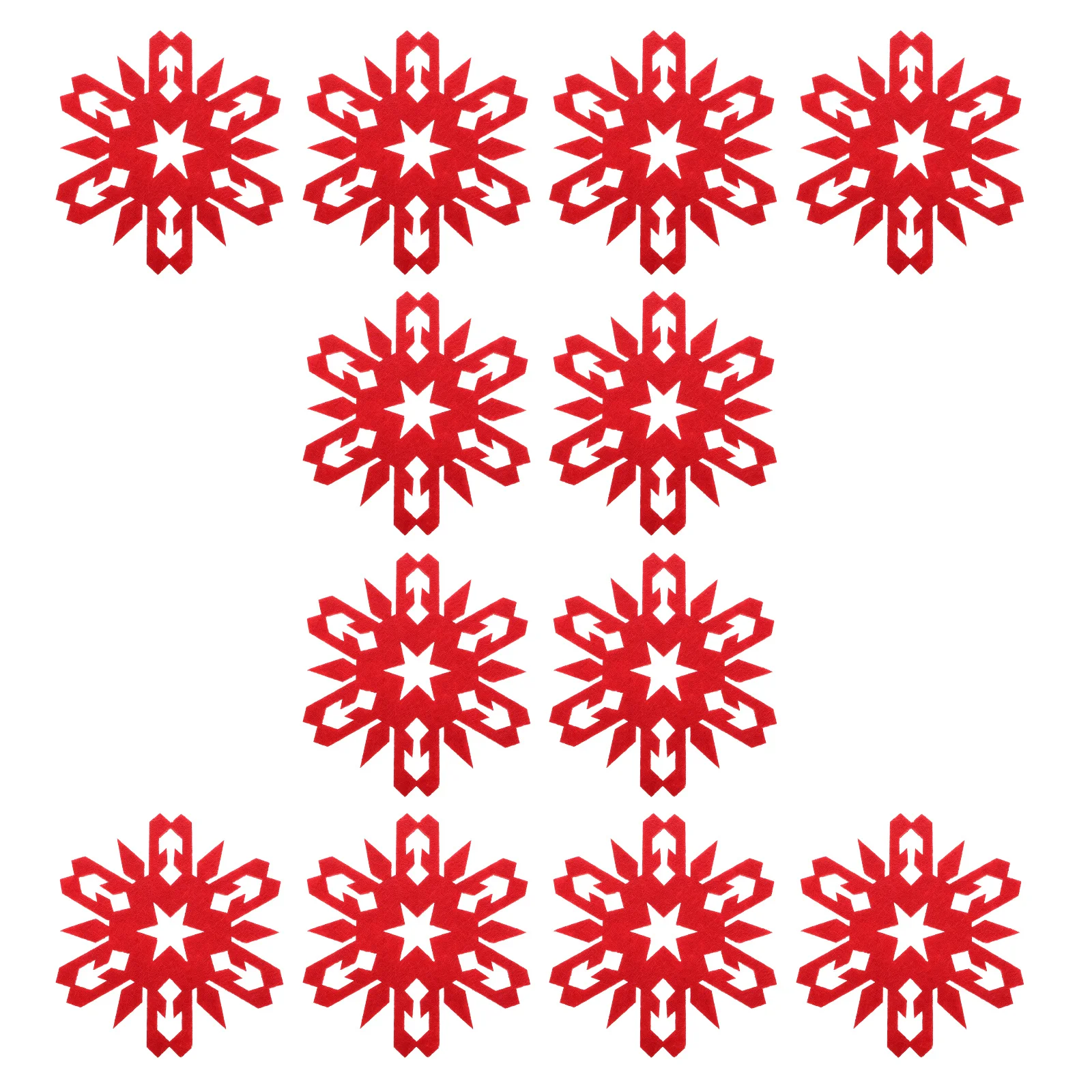 

12Pcs Snowflake Coasters Christmas Cup Mats Anti-Scratch Table Protection Cup Mat Home Coaster Anti-Skid Coaster