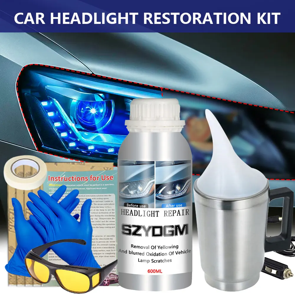 Headlight Chemical Polishing Kit Headlights Liquid Polymer Repair Fluid Polishing The Headlights Car Headlight Restoration Kiti