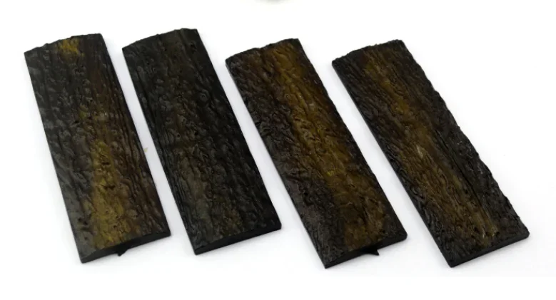 2 Pieces Knife Handle Patch Cutter Grip No-slip POM Resin Material for DIY Knife Handle Making Resin Material 130x42x7.5mm