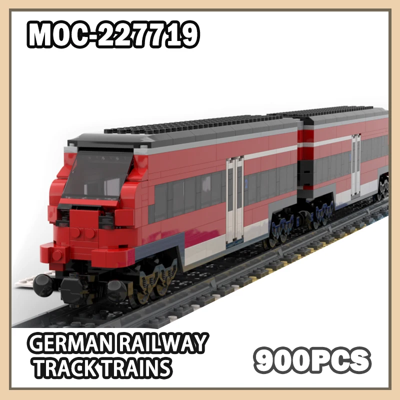 

MOC-227719 City German Railway Track Trains Building Blocks Children's Educational Toys Christmas Birthday Kid Toy Gift 900PCS