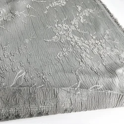 Grey Twig Plum Blossom New Chinese Qipao Jacquard Fabric Texture Creative Clothing Skirt Coat Designer Fabric