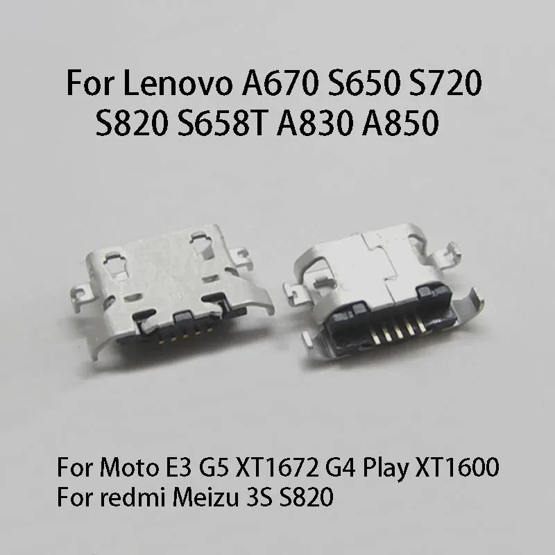 10 Stück Micro-USB 5-Pin V8 Ladeanschluss-Stecker für Lenovo A670 S650 S720A850 Motorola Moto E3 G5 XT1672 G4 Play XT1600 Redmi 3S – Detail 2