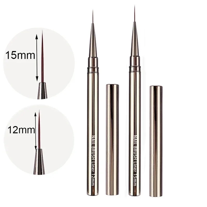 Französisch Nail art Liner Malerei Pinsel 6/9/12/15/18mm UV Gel Ultra-dünne längliche Linien Nagel Zeichnung Stift Pinsel DIY Maniküre Werkzeuge