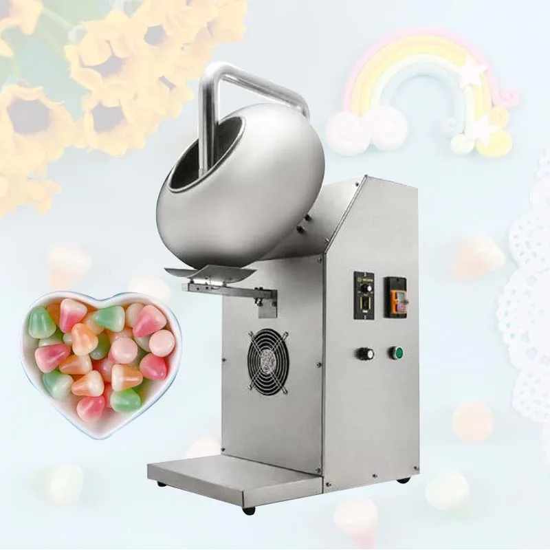 

110V 220V Automatic 40cm Round Pan Coating Pan Sugar Coating Machine Automatic Hot and Cold Air Heating Coating Machine