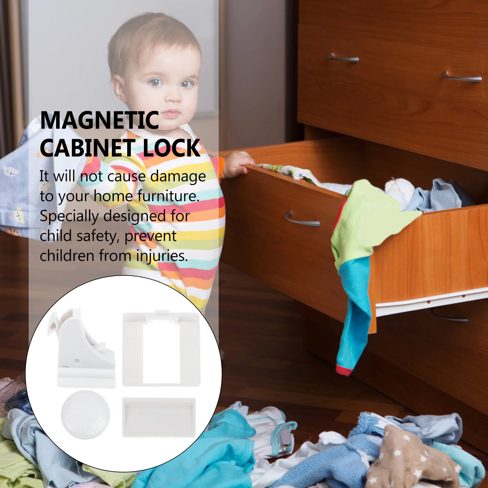 

10Pcs Baby Cabinet Lock Child Safety Magnetic Drawer Lock Adhesive Proofing Kids Toddler Furniture Secure Closure System