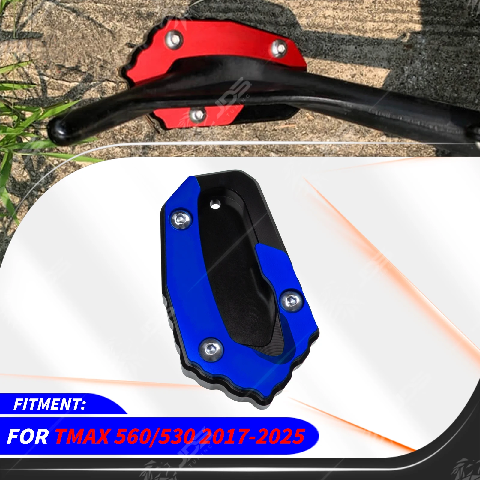Per Yamaha XP TMAX 560/530/500 2017-2025 Estensione Cavalletto Laterale CNC Base Maggiorata Supporto Cavalletto Laterale Accessori Moto