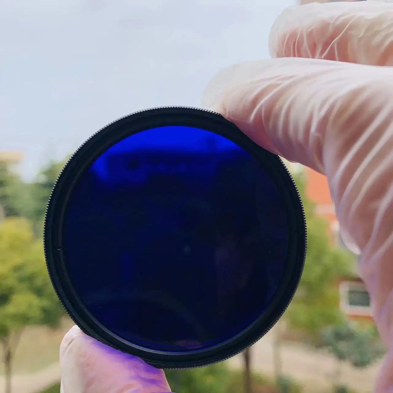 Filtro per fotocamera 58mm di dimensioni Multiple UV e IR Double Band Pass Blue Glass ZB2 BG3 per fotografia