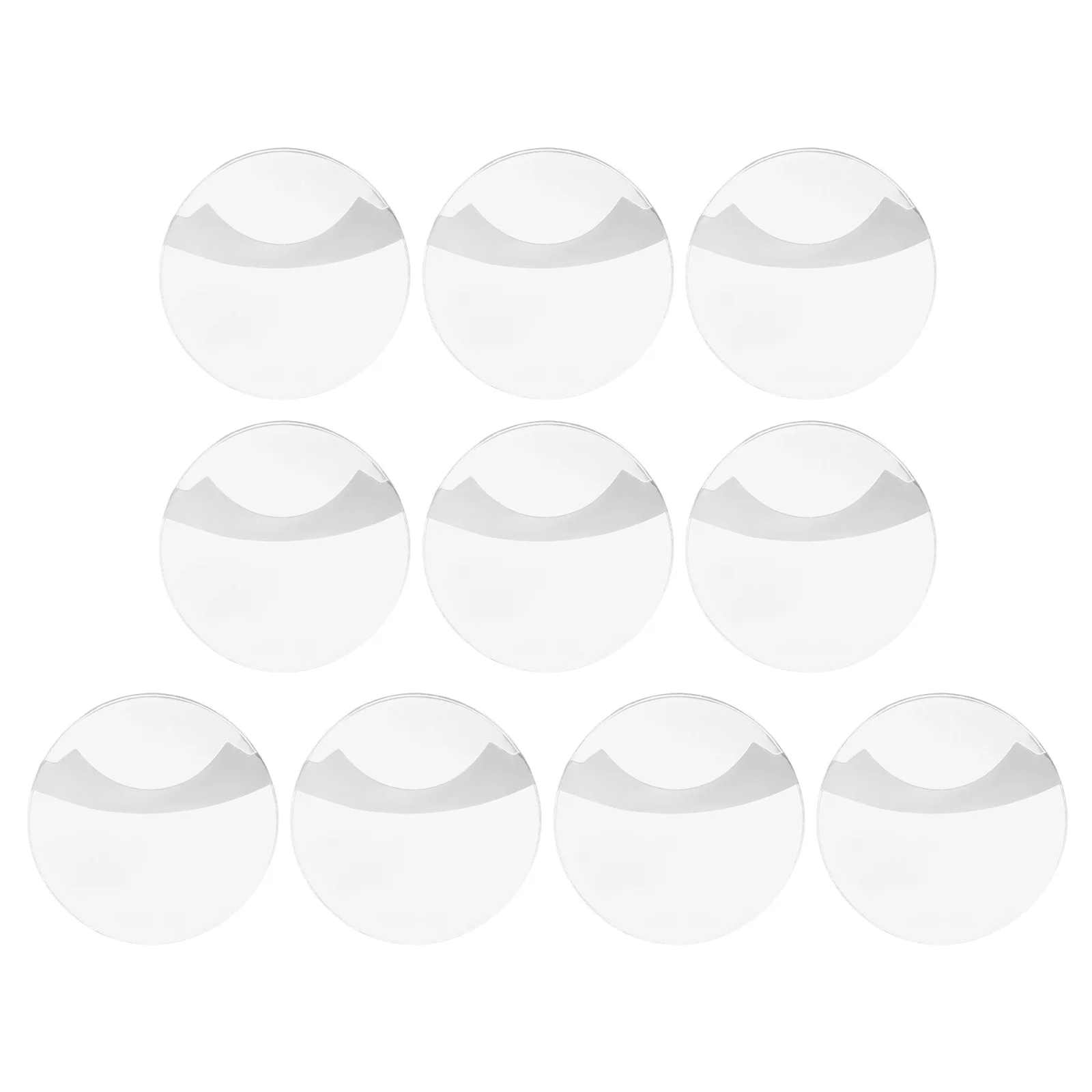 

10Pcs Transparent Badge Display Sleeve Round Hard Plastic Badge Protector Cover for Id Cards Security Badges Collectibles