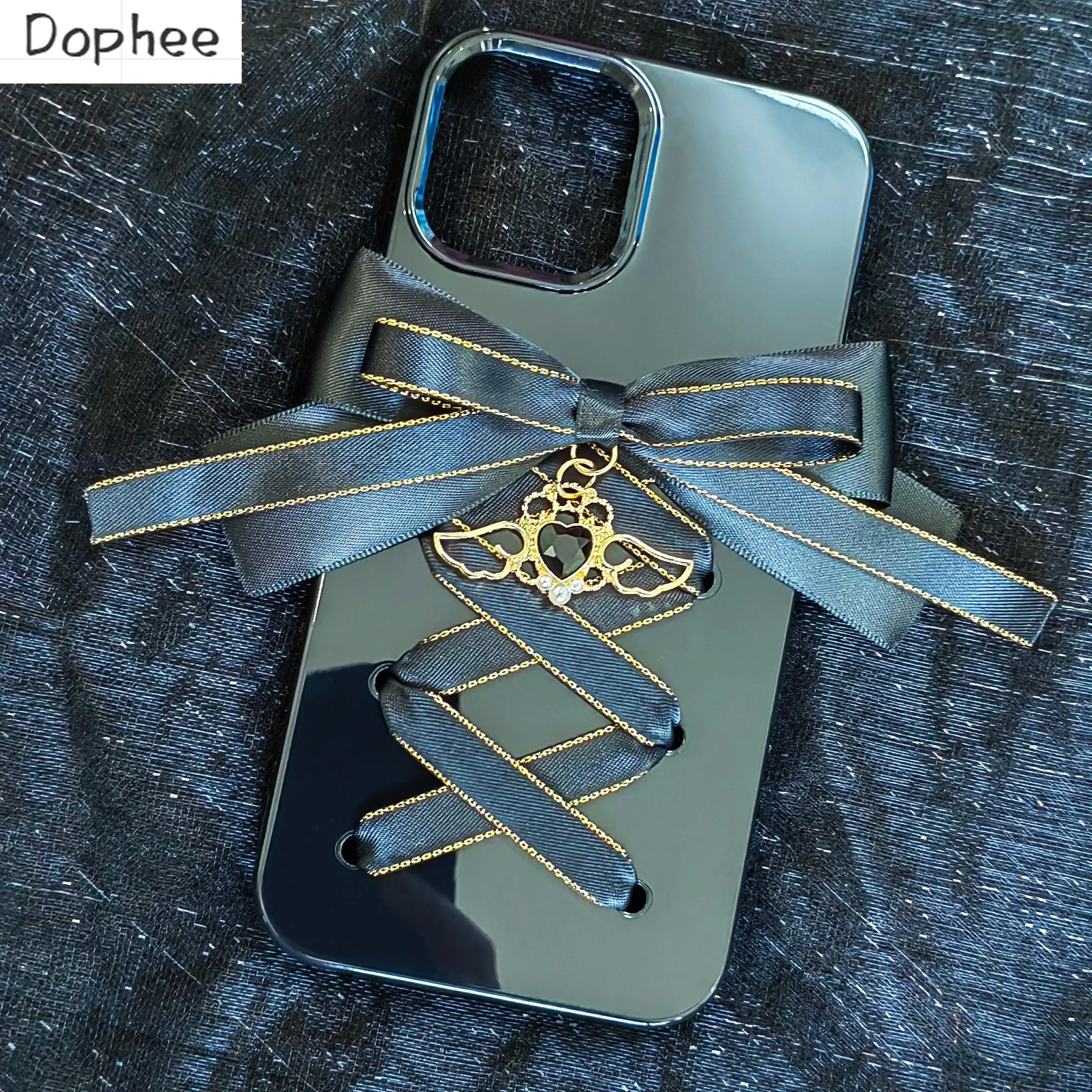 

Dophee Bowknot Landmine Series Mobile Phone Case Suitable for Apples IPhone 11 12 13 14 15Promax Lovers Best Friend Phone Covers