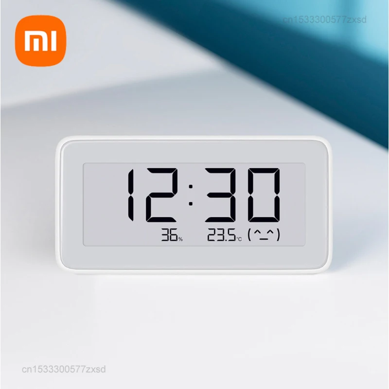 Xiaomi Mijia BT4.0 Wireless Smart Electric Digital Clock Indoor Hygrometer Thermometer E-link Screen Digital Wall Mount Clock