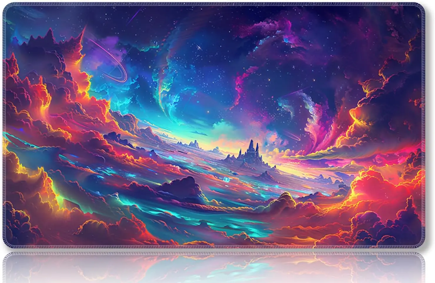 

Playmat for MTG, Playmat with Zones,Size 24" x 14",TCG and Board Game Mat for Cards,Free Storage Bags,Mousepad Desk Mats (Colorf