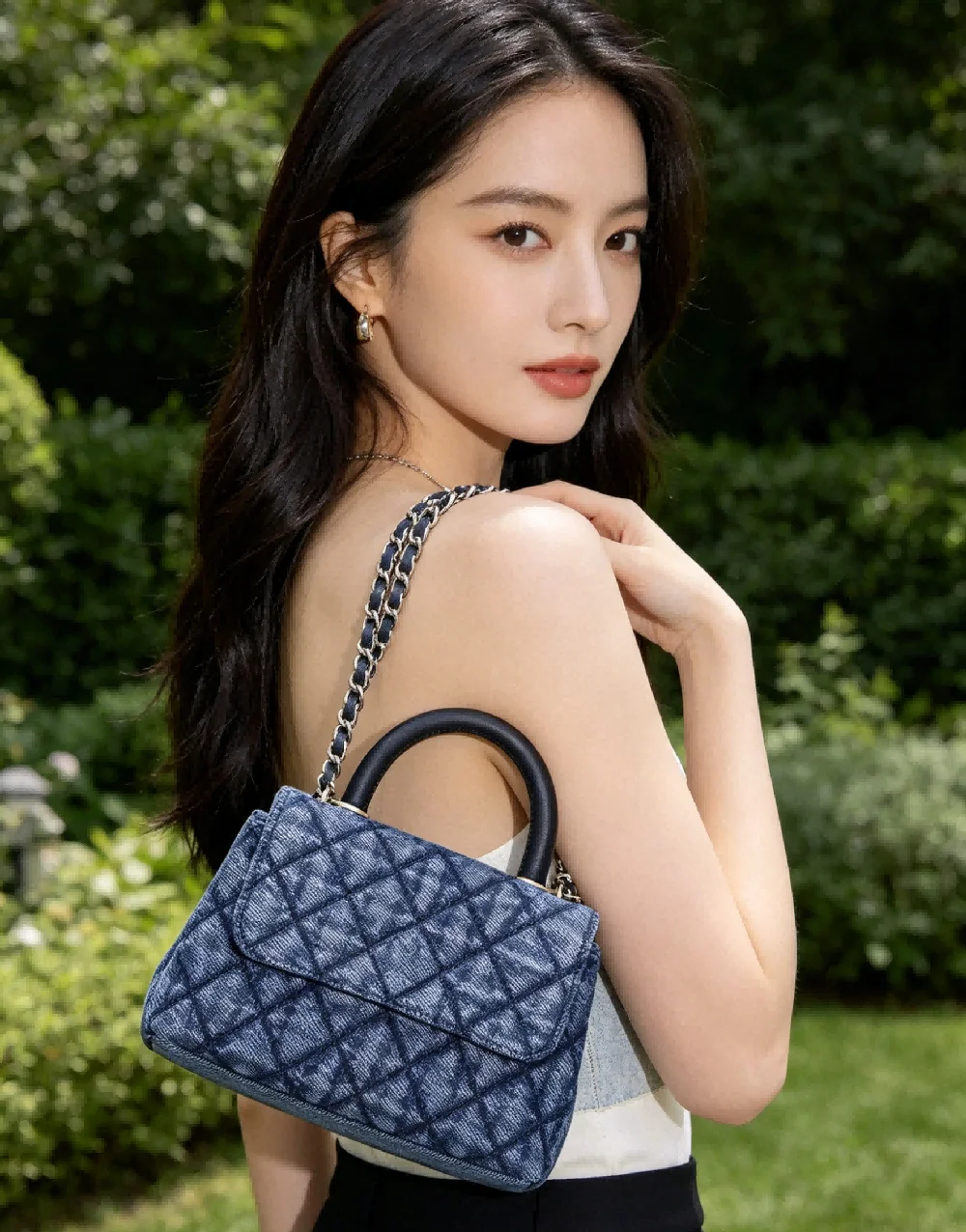 

Women's Small Square Bag Diamond Shaped Pattern Raw Edge Shoulder Bag Fashion Trend Crossbody Bag