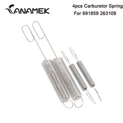 4Pcs Carburetor Springs Lawn Mower Regulator Carburetor Spring For 691859 263109 For Garden Tools Accessories
