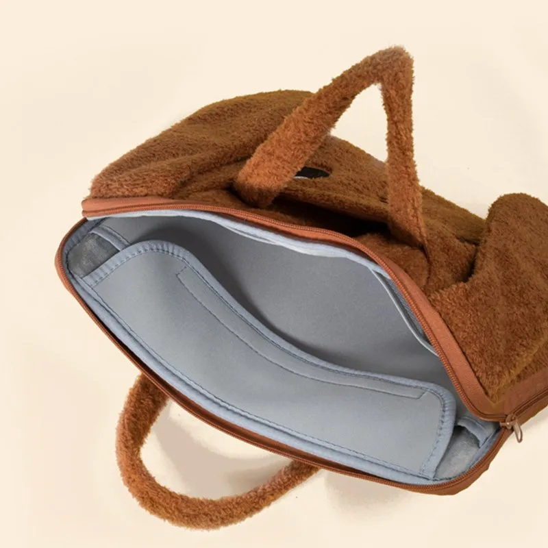 Ins لطيف الكلب حقيبة لابتوب النساء 13 13.3 14 15 16 بوصة ماك بوك اير مكتب دفتر كم حقيبة يد السفر ملحقات الكمبيوتر