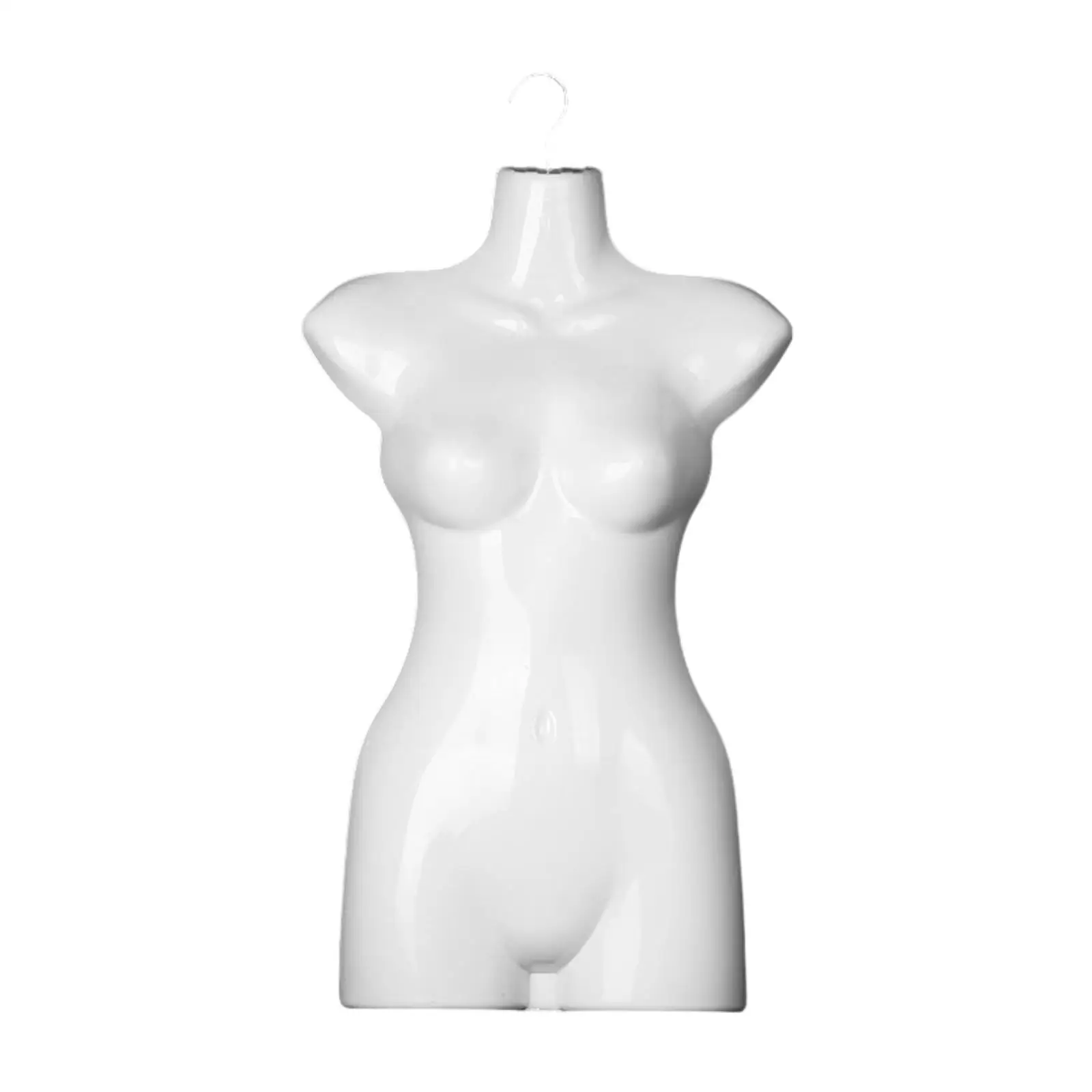 Hanging Mannequin Torso Female Retail with Hook Window Lightweight Long Hollow Back Body Torso Dress Form Clothes Showing Rack