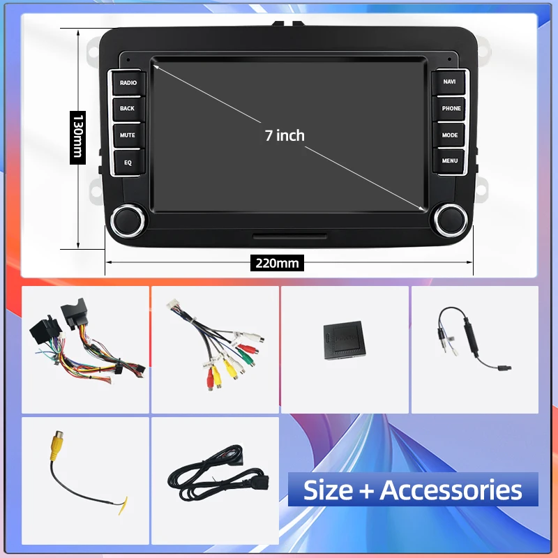 7 CarPlay Android Auto Radio for VW Golf 5 6 Plus