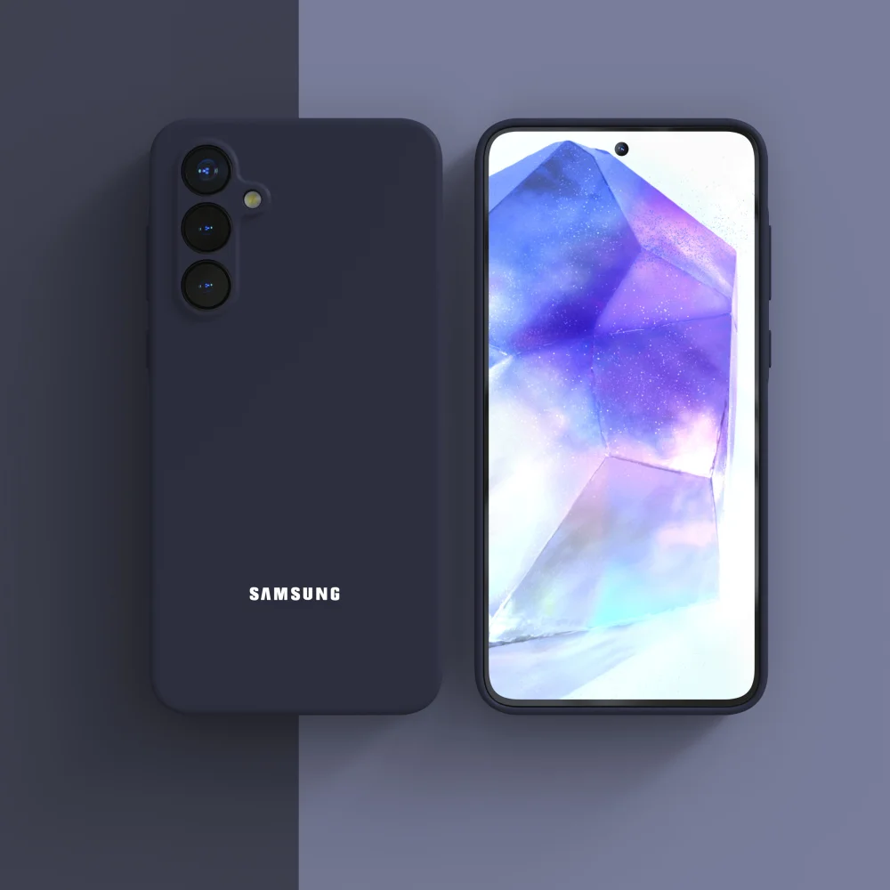 Nowość dla Samsung Galaxy A55 Liquid Silicone Case A 35 55 34 54 5G Cover Funda Coque Soft TPU Phone Bumper Dla A35 A15 A14 A34 A52
