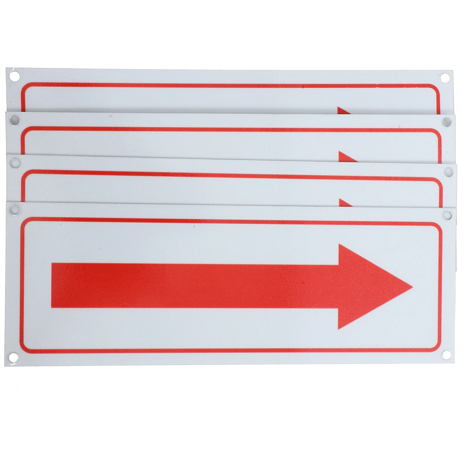 

4 Pcs Arrow Sign Left and Right Indication Signs Aluminum Road Alloy Directions