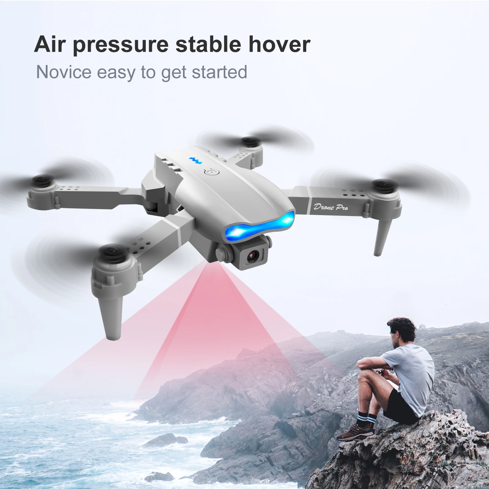 E99 Pro RC Drone with Camera Professional 4K Dual Camera WIFI Optical Flow Obstacle Avoidance Aerial Fpv Photography Quadcopter