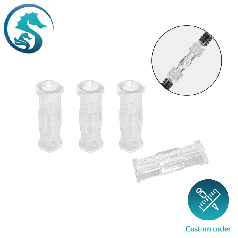 Disposable Transparent Luer Syringe Connector Double Female Thread Coupler Drug Guiding Device Sterile AdapterBeauty Products