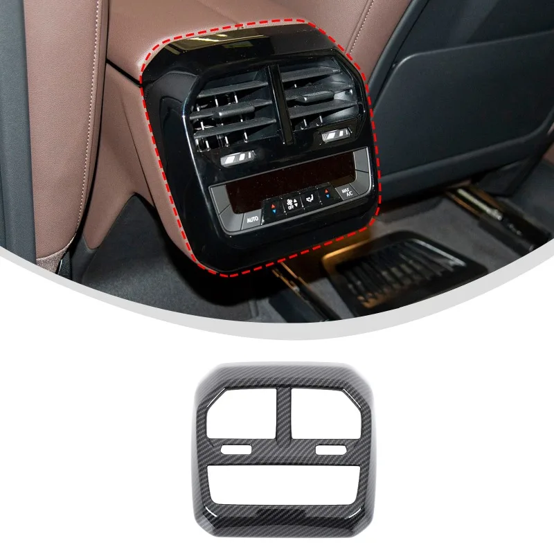 

ABS Carbon Fiber Center Console Armrest Rear Vent Frame for 2022-2024 BMW iX (Imported) G70 Car Accessories