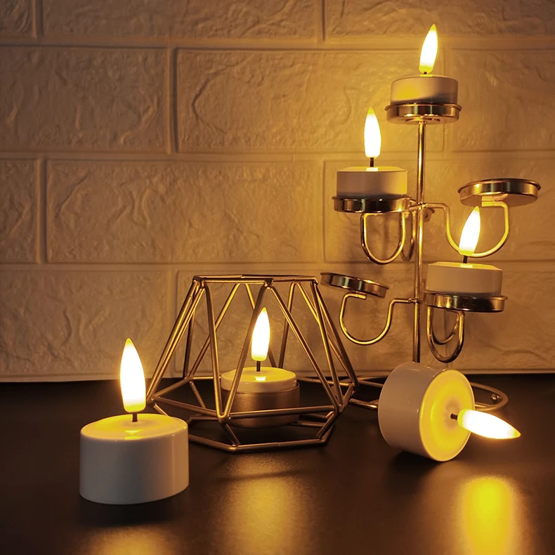 Set of 12 Flameless Candle Remote w/timer Wireless Charging Base Rechargeable LED Tea Light Candles Outdoor Lantern Wedding Deco