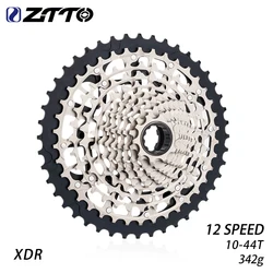 ZTTO XDR 12 Speed 10-44T Bicycle Cassette 12S Flywheel CNC Steel Super Light Freewheel K7 12v Sprocket for Road Gravel Bike