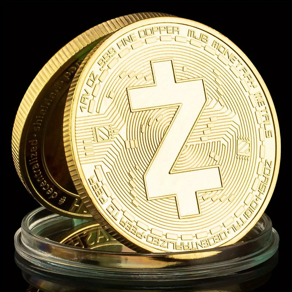 Zcash-عملات مشفرة ، عملات تذكارية ، ديكورات منزلية ، مطلية بالذهب ، هدايا تذكارية وهدايا ، عملات مشفرة مادية ZEC