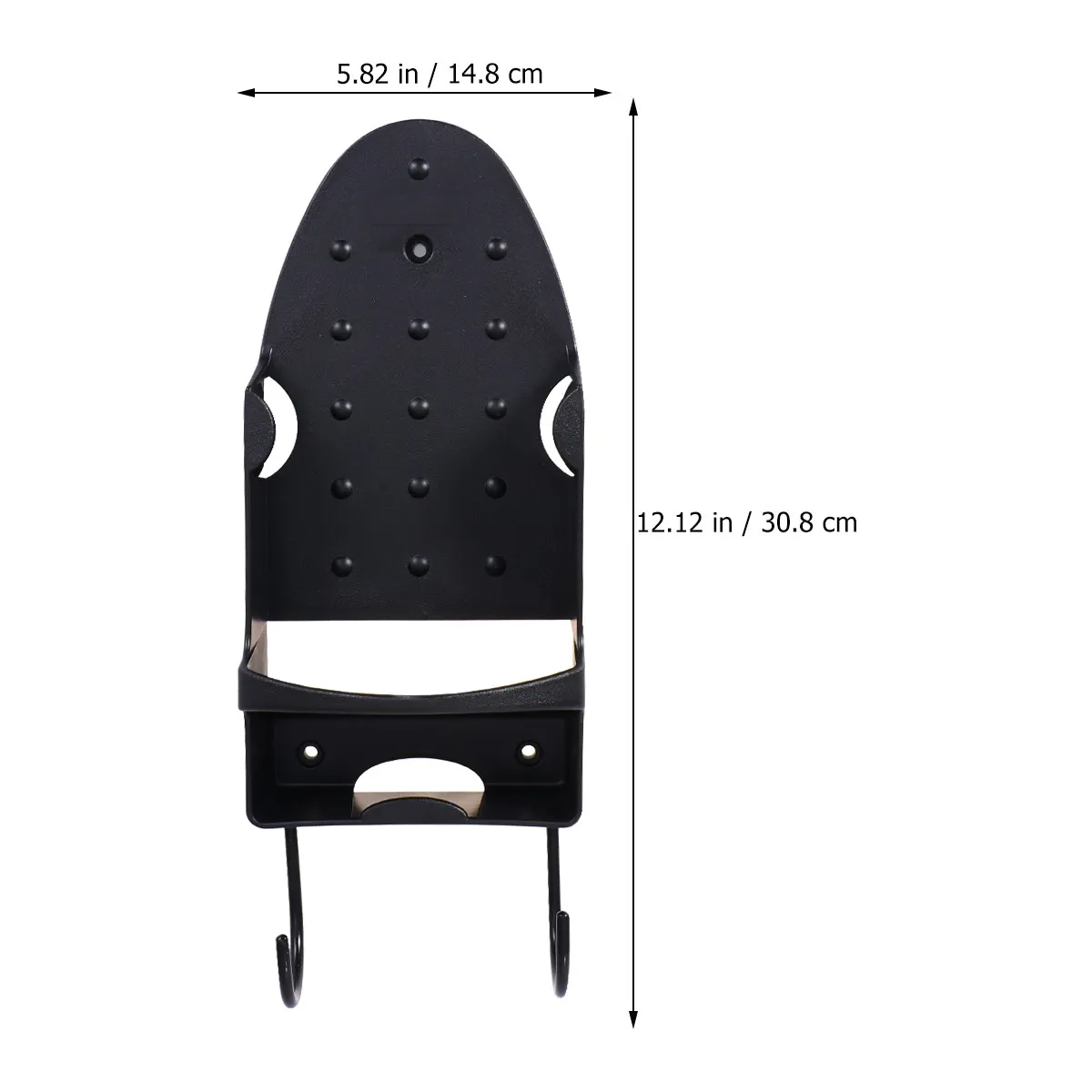 1Pcs Wall Mounted Wide Ironing Board Holder Stainless Steel Heat Resistant Strong Hook Iron Board Organizer Electric Iron Holder