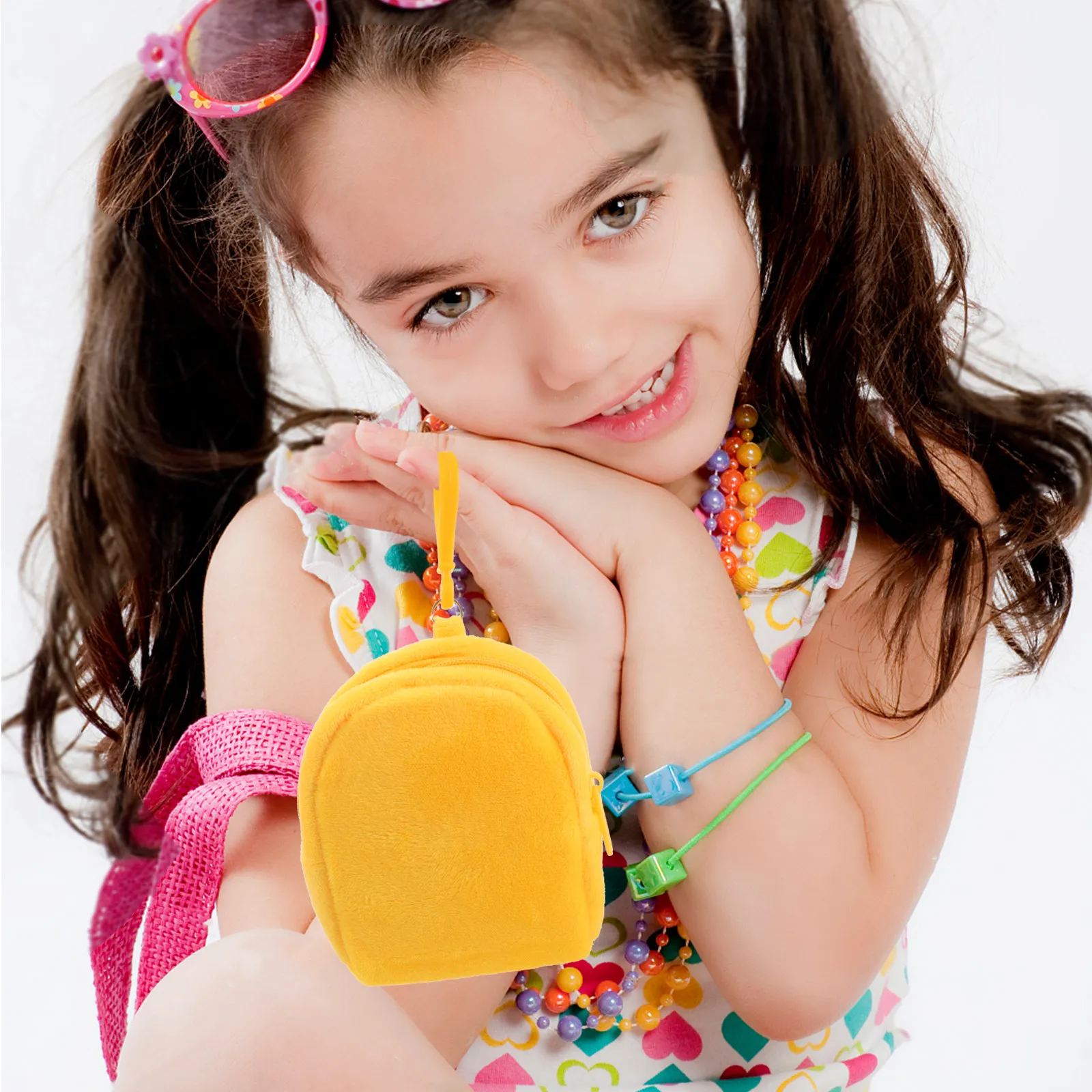 

Маленький рюкзак-органайзер Candy Color с милым брелоком-кошельком для монет, чехол для наушников, дорожный органайзер для женщин