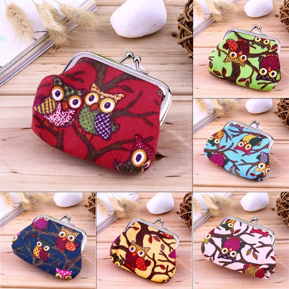 Women Mini Wallets Coin Purses Kids Clutch Money Bags Cute Multi-color Owl Coin Money Bag Purse Wallet Zero Wallet For Women