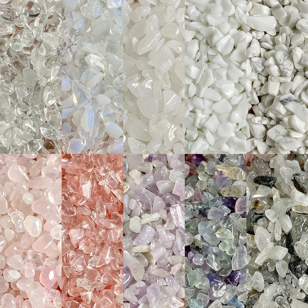 

20/50/100/1000G Natural Rose Quartzs Jades Opal Stone 3-5mm Irregular Undrilled Gravel Chips for Jewelry DIY Aquarium Decoration