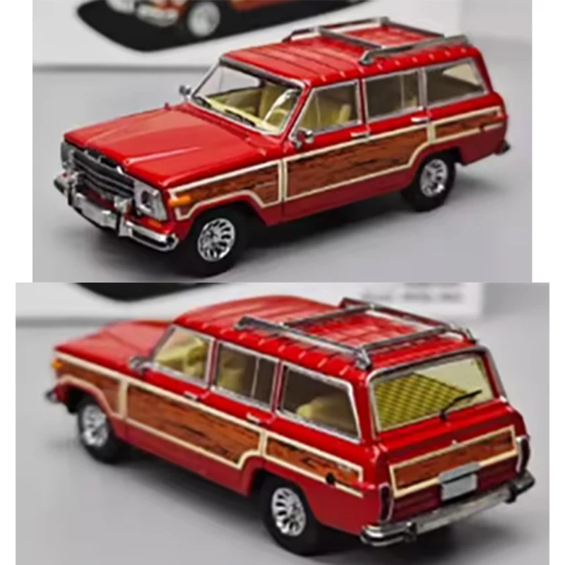 

596 масштаб 1:64 литая под давлением модель автомобиля из сплава, красный Wagoneer, имитация готовой машины, коллекция для хобби, классические подарки