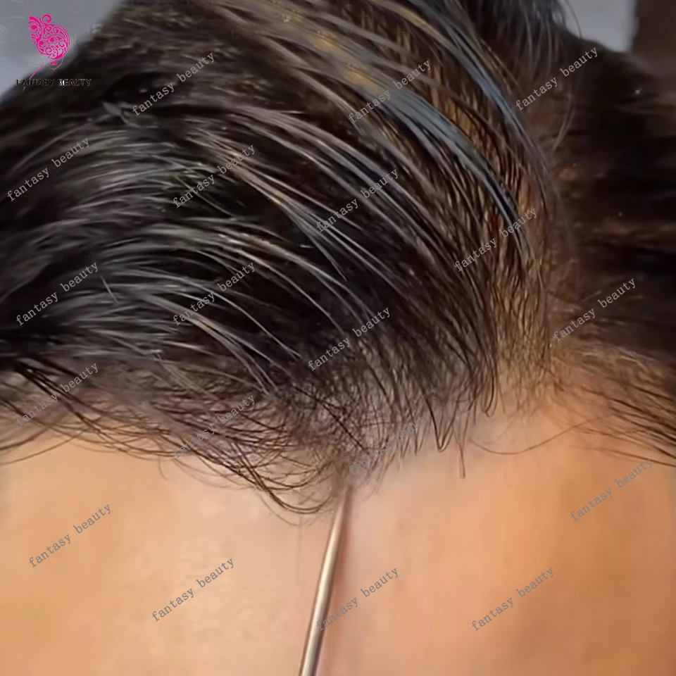 

Натуральный черный парик из человеческих волос, ультратонкая основа 0.02 мм, 80% плотность, оттенок 1B65 блонд-серый, 210 # Незаметный микропротез Vloop из микрофибры