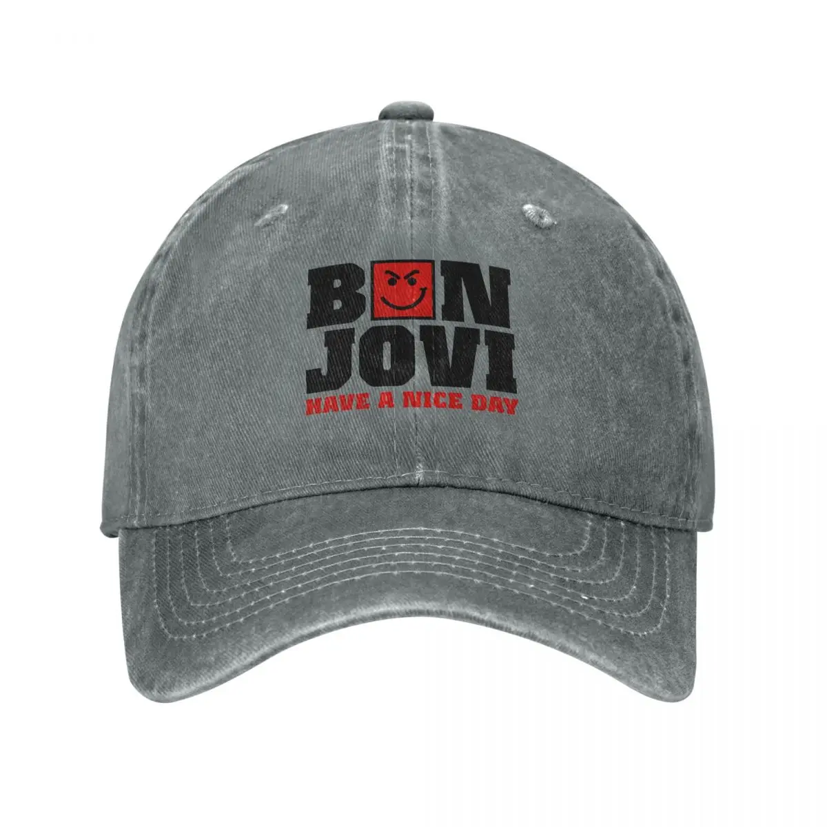 Bon-Jovis Rock Band Punk Baseball Cap Retro Distressed Denim Snapback Hat Unisex Outdoor All Seasons Travel Hats Cap