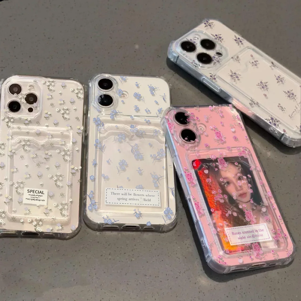 Flower Holder Case For Samsung Galaxy A36 A56 A35 A34 A55 A54 A53 A52S A51 A73 A72 A71 A04E A06 M33 M53 M54 Photo Card Wallet