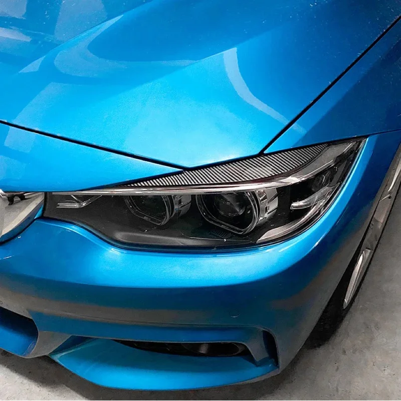 

2Pcs ABS Evil Headlight Eyebrows Eyelid For BMW 4 Series F32 F33 F36 M4 420d 420i 425d 430i 435i 440i 2013-2021 Gloss