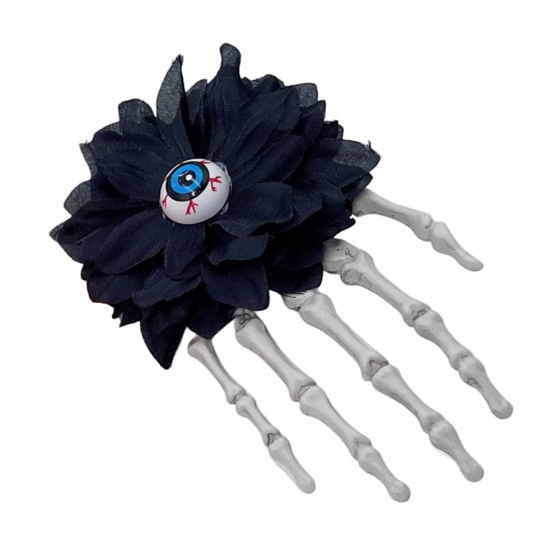 Halloween Skeleton Hand Hair Clip Hairpin Funny Hairpieces Hairpin Spooky Accessory for Costume Parties and Event