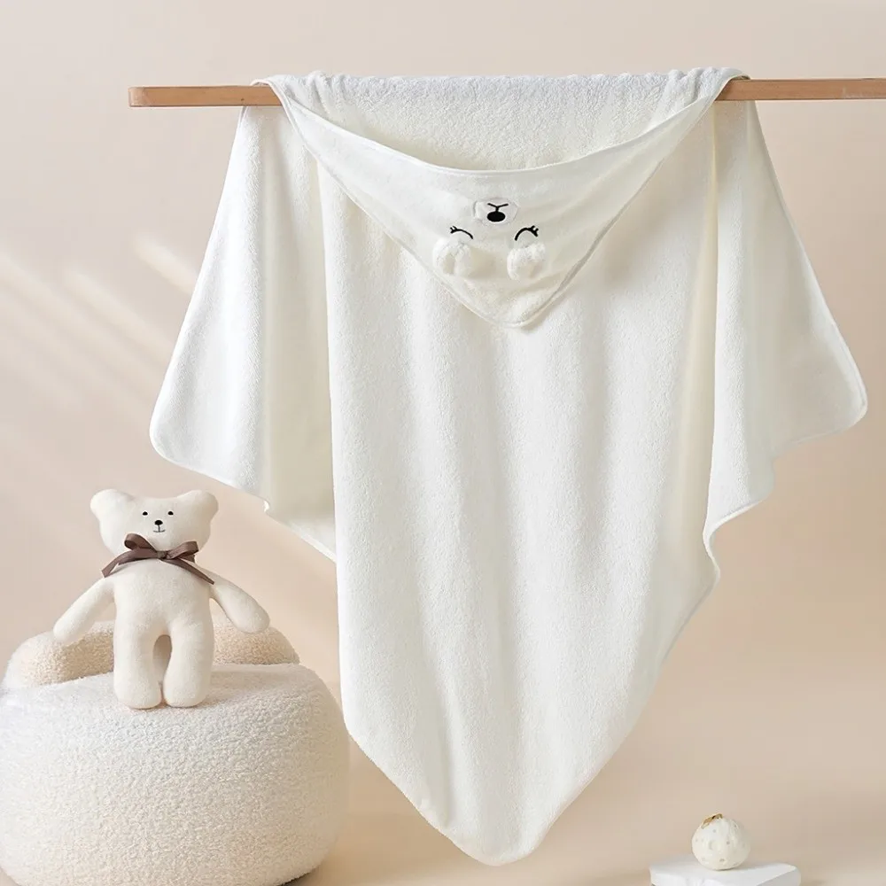 

Super Absorbent Baby Bath Towel Quick-Drying Skin-Friendly Animal Design Towel Microfiber Soft Fabric Multifunctional Towel