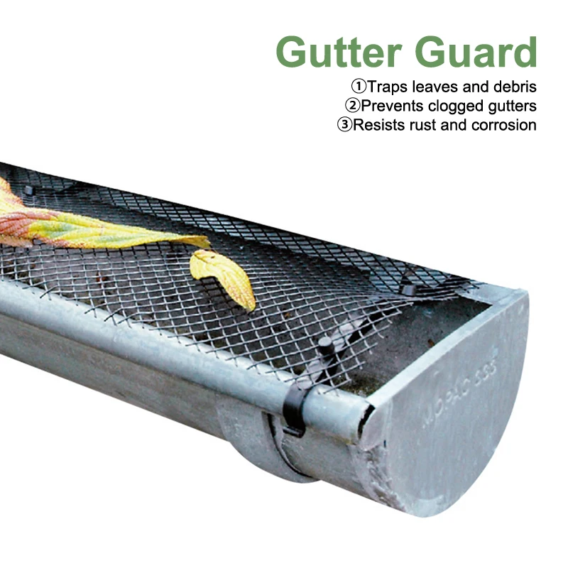 

Простая в установке защитная крышка для желобов, сетчатая сетка своими руками для сохранения листьев и мусора, подходит для большинства стандартных желобов