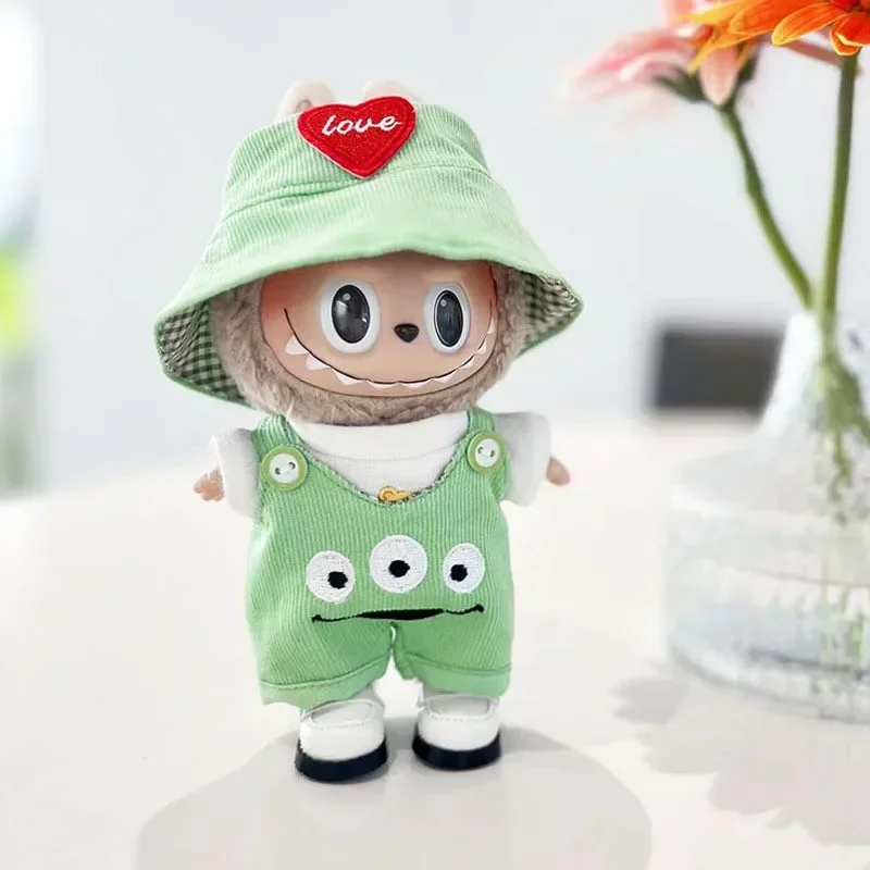 For Labubu Doll Clothes Hat Shoes Fashion Clothes Hoodies Doll Clothes Color Match Hoodies Dolls Accessories Cute Decorations